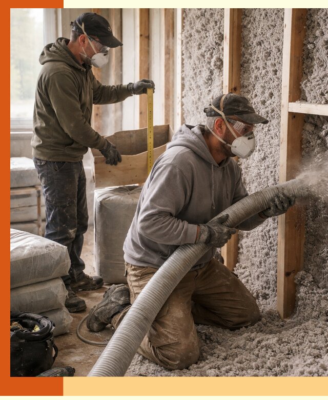 Утепление таунхауса эковатой в Лобне для максимально теплых стен