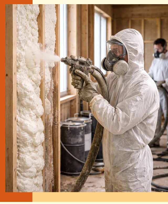 Утепление каркасного дома пенополиуретаном в Лобне