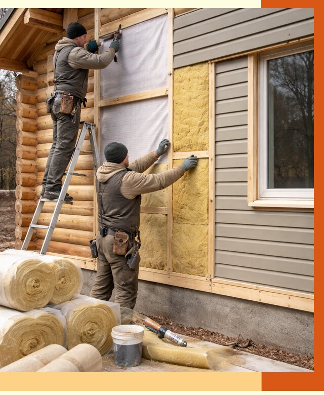 Утепление деревянного дома в Лобне от 6402 руб./м2 — заказать работы | ТепломастерЛбн