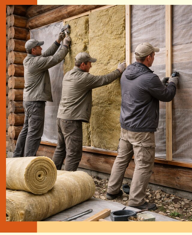 Утепление деревянного дома в Лобне эффективными технологиями