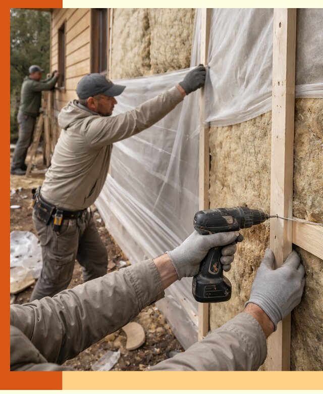 Утепление дома из бруса в Лобне качественно и долговечно