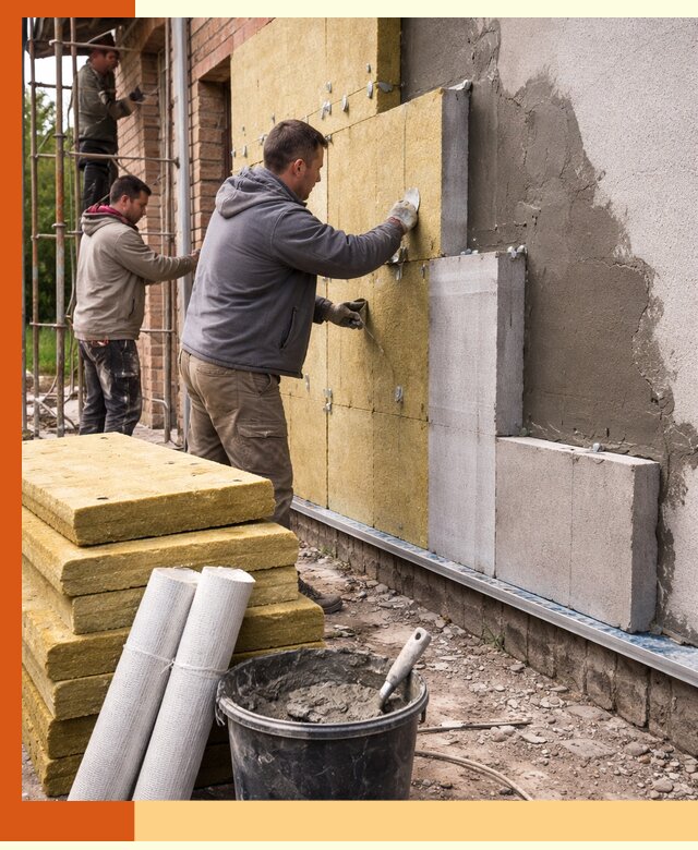 Утепление кирпичного дома под ключ в Лобне