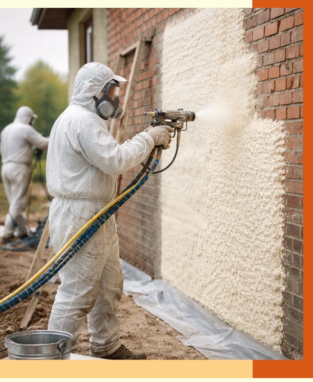 Утепление кирпичного дома ППУ в Лобне под ключ от 6712 руб. | ТепломастерЛбн