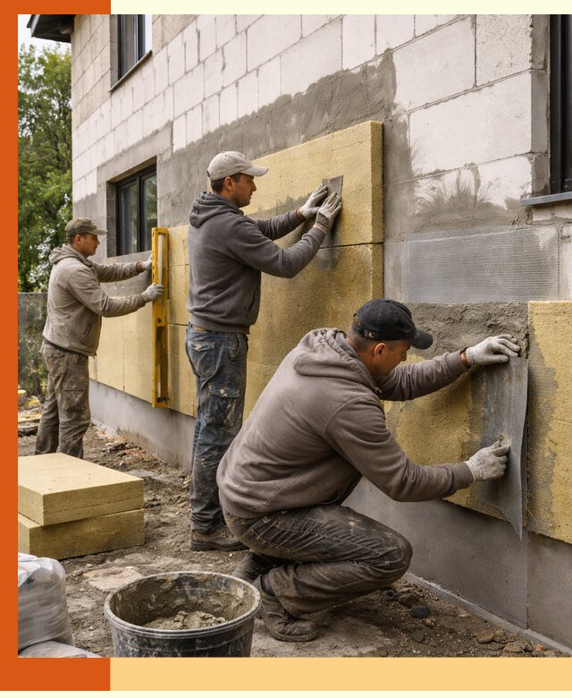 Утепление дома из газобетона в Лобне качественно и долговечно