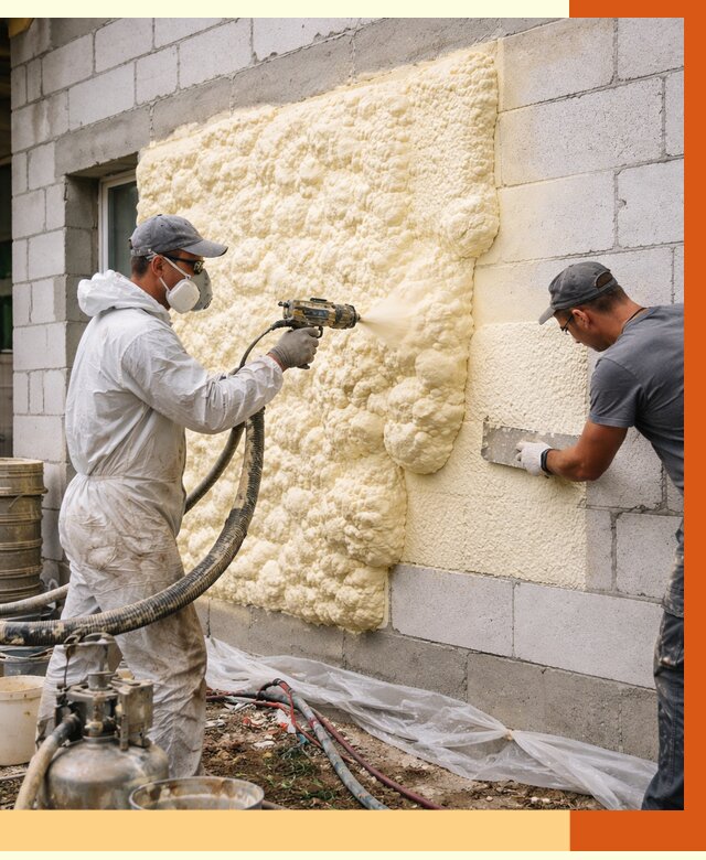 Утепление дома из газобетона ППУ в Лобне от 4956 руб./м² под ключ | ТепломастерЛбн