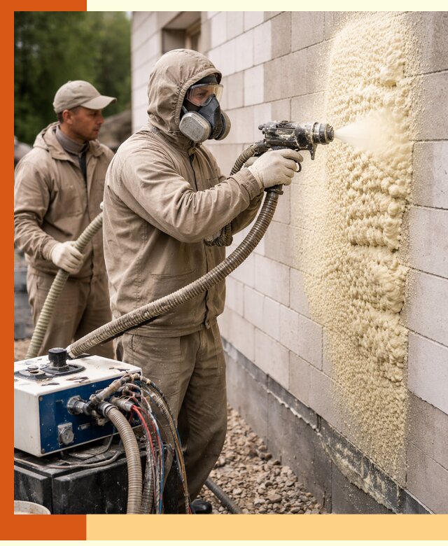 Утепление дома из газобетона ППУ в Лобне — надежная теплоизоляция