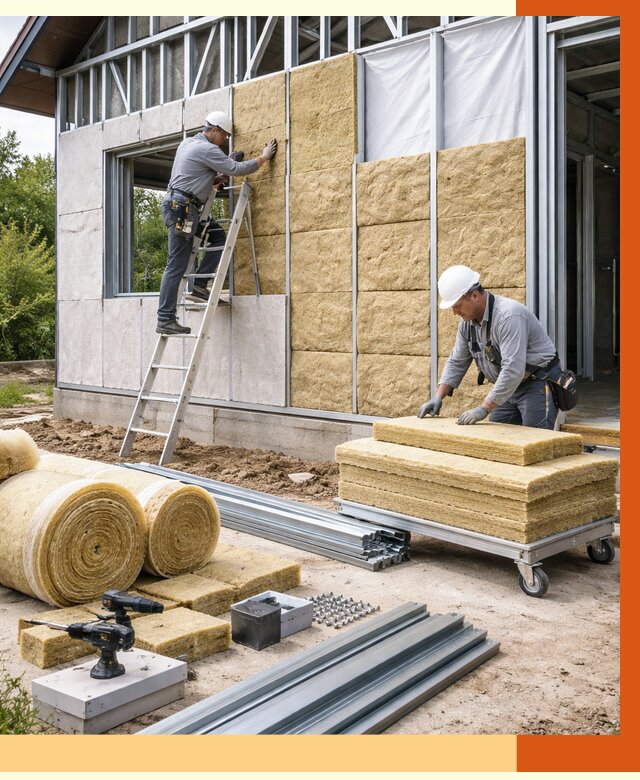 Утепление дома из ЛСТК в Лобне от 5370 руб./м² — профессионально | ТепломастерЛбн