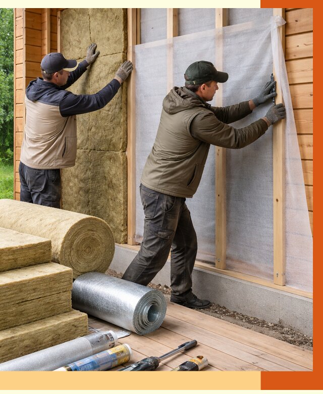 Утепление дома из двойного бруса в Лобне от 4956 руб./м² — ТепломастерЛбн под ключ