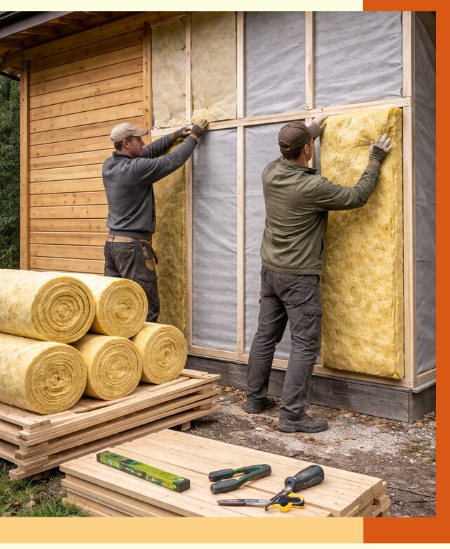 Утепление бани снаружи в Лобне от 87771 руб. под ключ | ТепломастерЛбн