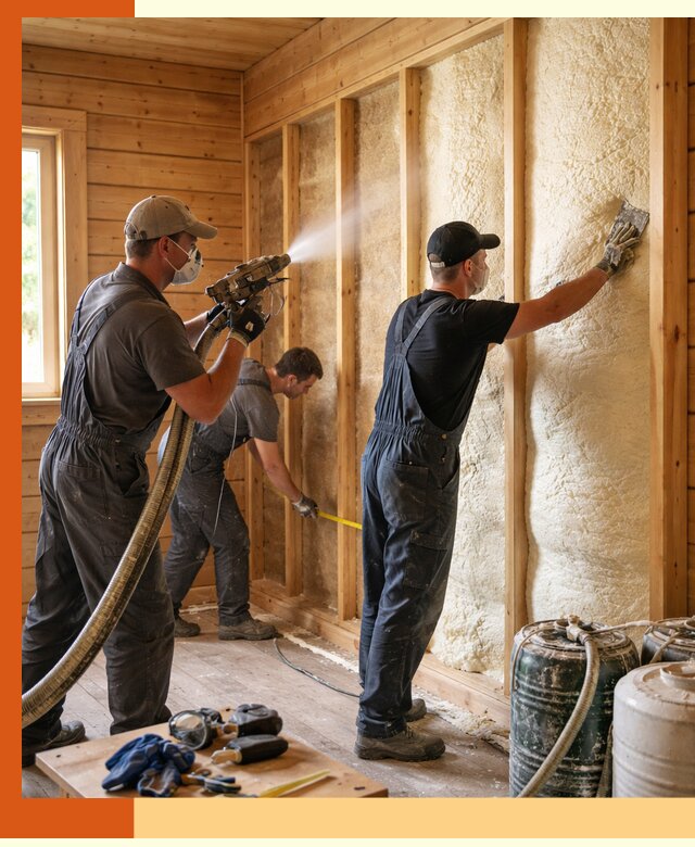 Утепление бани пенополиуретаном (ППУ) в Лобне