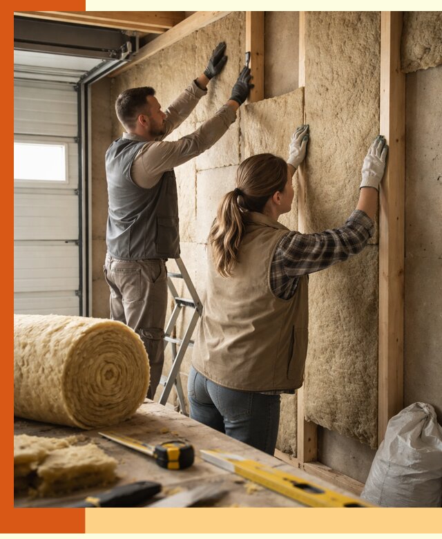 Утепление гаража изнутри в Лобне: быстро и надежно