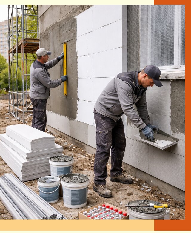 Утепление фасада и стен снаружи в Лобне от 4337 руб. | ТепломастерЛбн