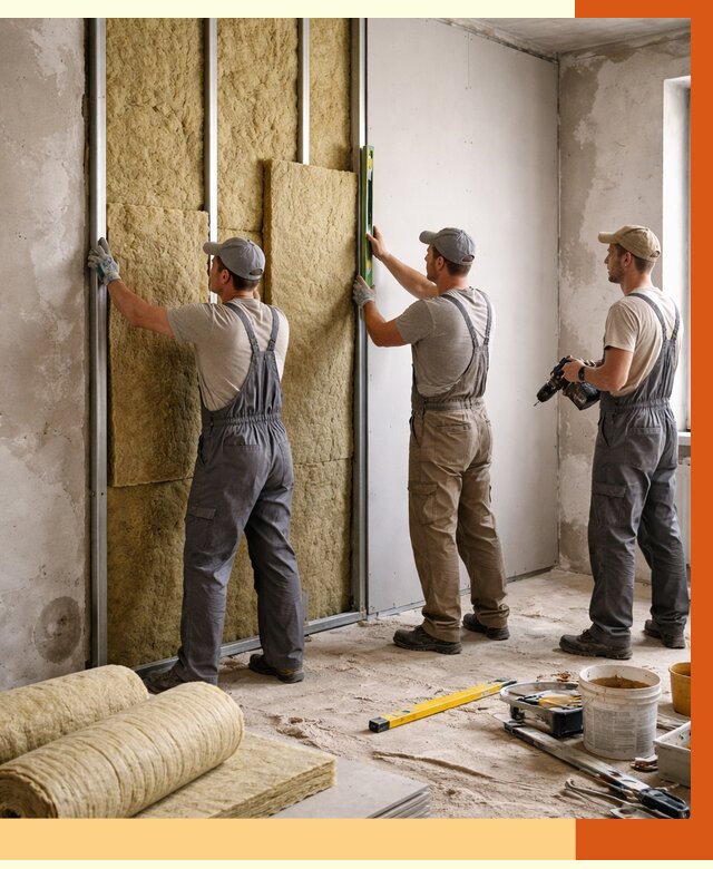 Утепление стен изнутри в Лобне от 2323 руб/м² под ключ | ТепломастерЛбн