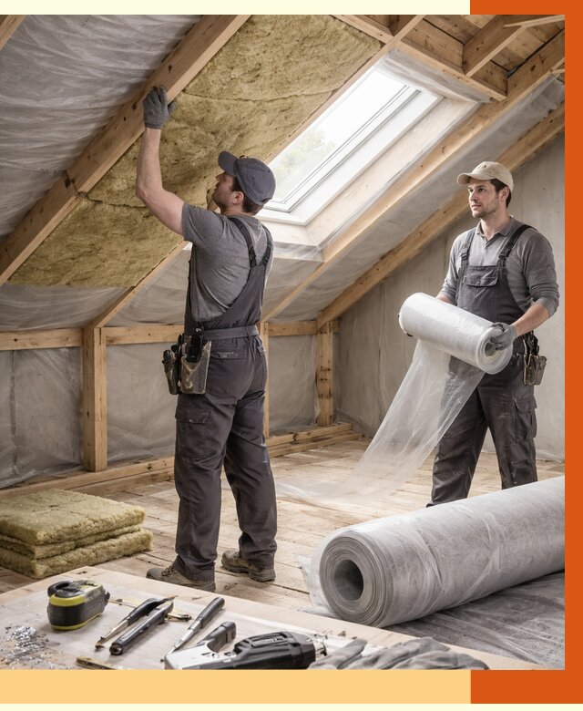 Утепление крыши изнутри мансарды в Лобне от 4337 руб./м² | ТепломастерЛбн