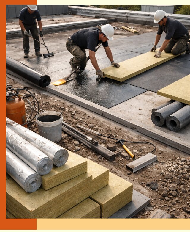 Утепление плоской крыши в Лобне — надежная теплоизоляция и герметизация