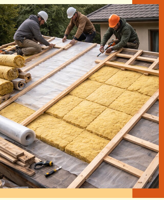 Утепление скатной крыши в Лобне от 1291 руб./м2 под ключ | ТепломастерЛбн