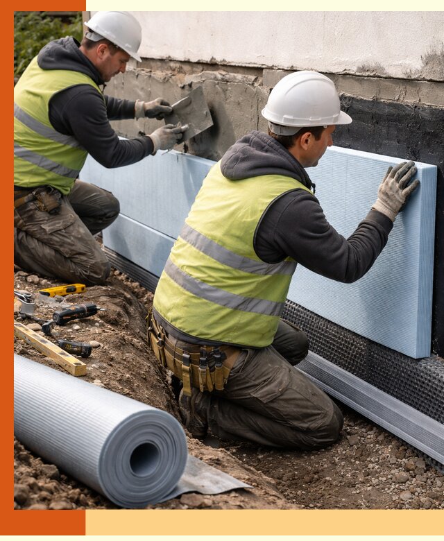 Утепление фундамента снаружи в Лобне — профессиональная теплоизоляция