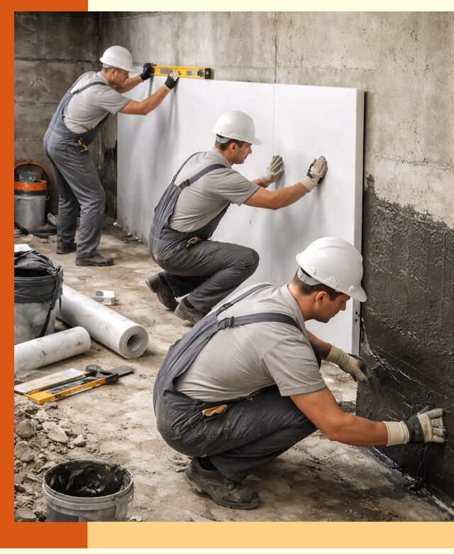 Утепление фундамента изнутри профессионально в Лобне