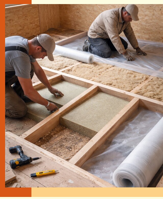 Профессиональное утепление деревянного пола в Лобне