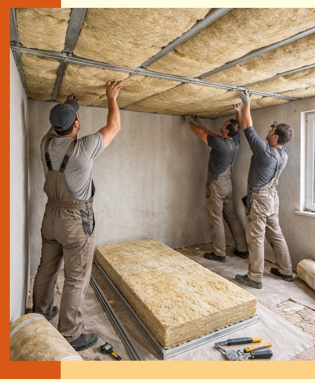 Утепление потолка в Лобне — тепло и без сквозняков