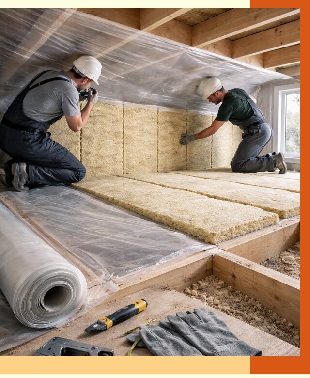 Утепление перекрытий в Лобне от 2943 руб/м2 — утепление межэтажных и чердачных | ТепломастерЛбн