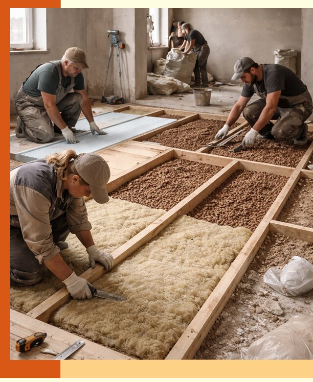 Утепление перекрытий жилых и промышленных зданий в Лобне