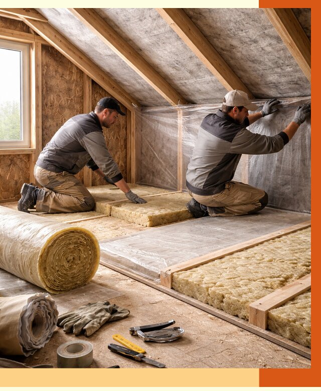 Утепление чердака в Лобне от 7745 руб/м² — теплоизоляция и комплексное утепление под ключ | ТепломастерЛбн