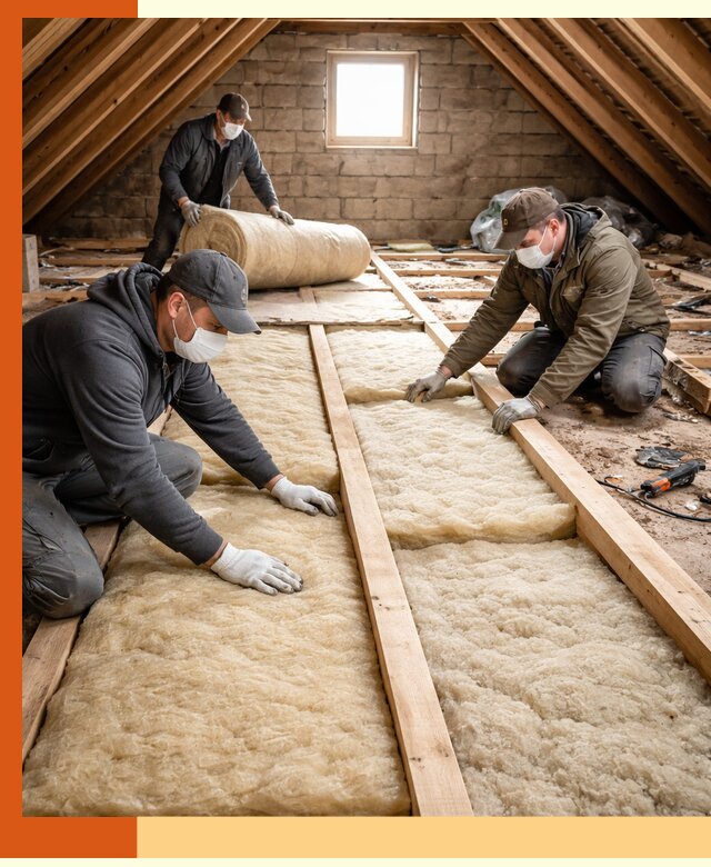 Утепление чердака в Лобне — профессиональная теплоизоляция кровли