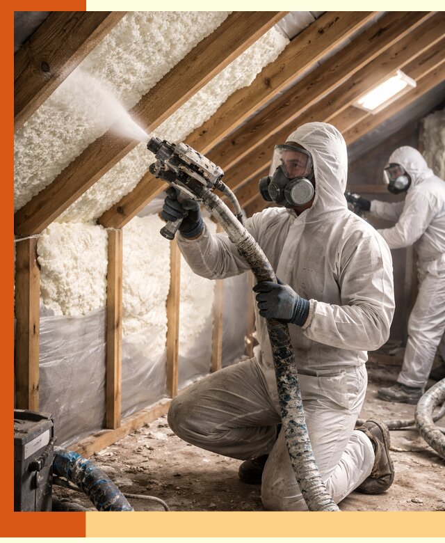 Утепление чердака пенополиуретаном (ППУ) в Лобне