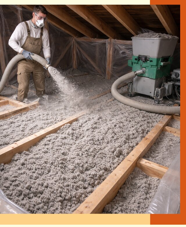 Утепление чердака эковатой в Лобне от 1497 руб/м2 — заказать у ТепломастерЛбн