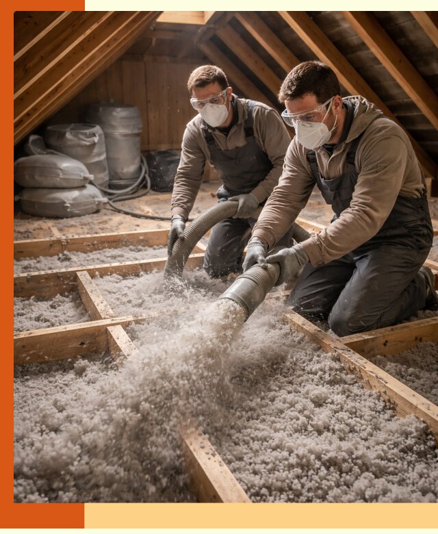 Утепление чердака эковатой в Лобне — быстро и надёжно