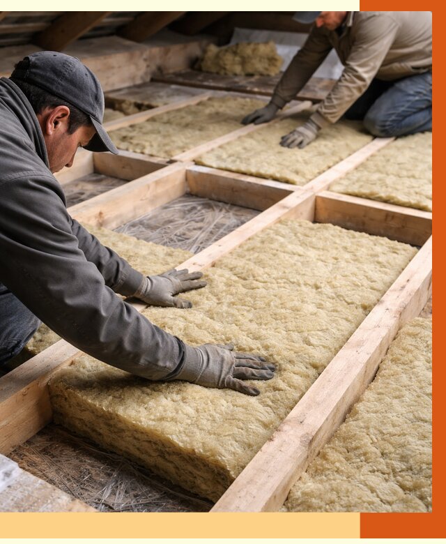 Утепление чердака минватой в Лобне от 3614 руб/м2 под ключ | ТепломастерЛбн