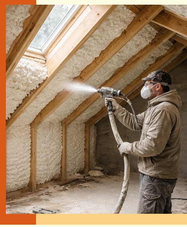 Утепление мансарды ППУ в Лобне быстро и надежно