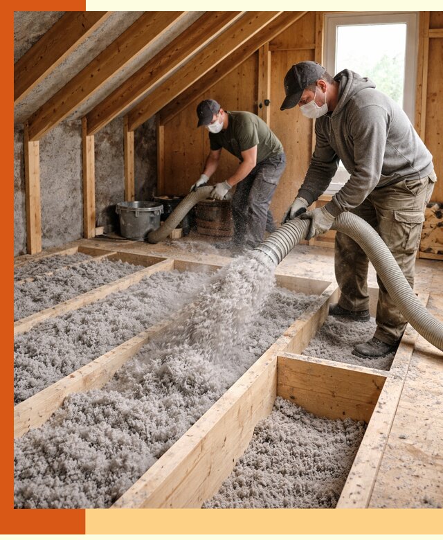 Утепление мансарды эковатой в Лобне с гарантией качества