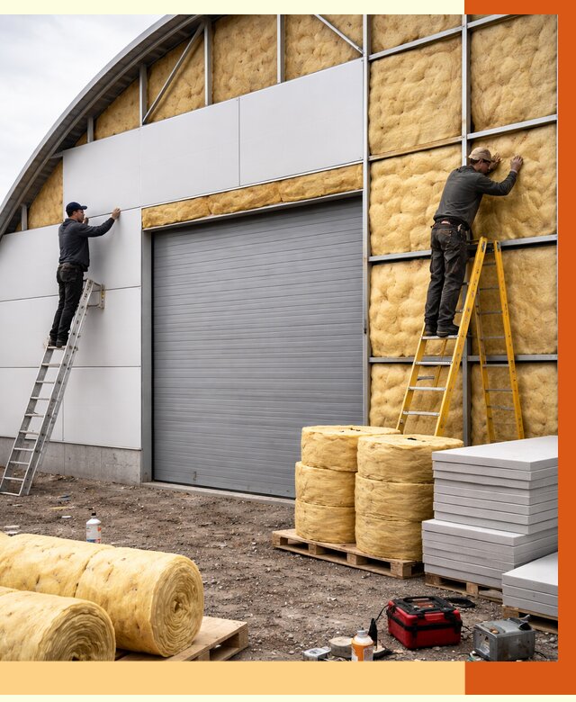 Утепление ангара пенополиуретаном в Лобне от 7435 руб./м² — комплекс от ТепломастерЛбн