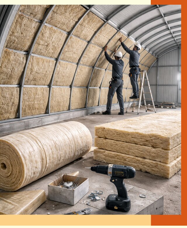 Утепление арочного ангара в Лобне от 3304 руб./м2 под ключ | ТепломастерЛбн