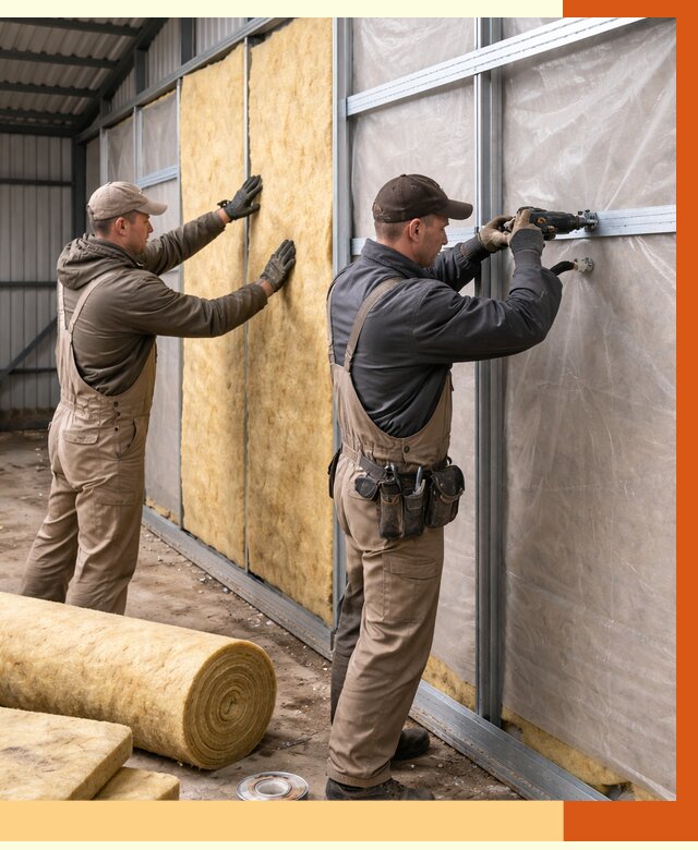 Утепление металлического ангара в Лобне от 4905 руб/м2 — услуги под ключ | ТепломастерЛбн