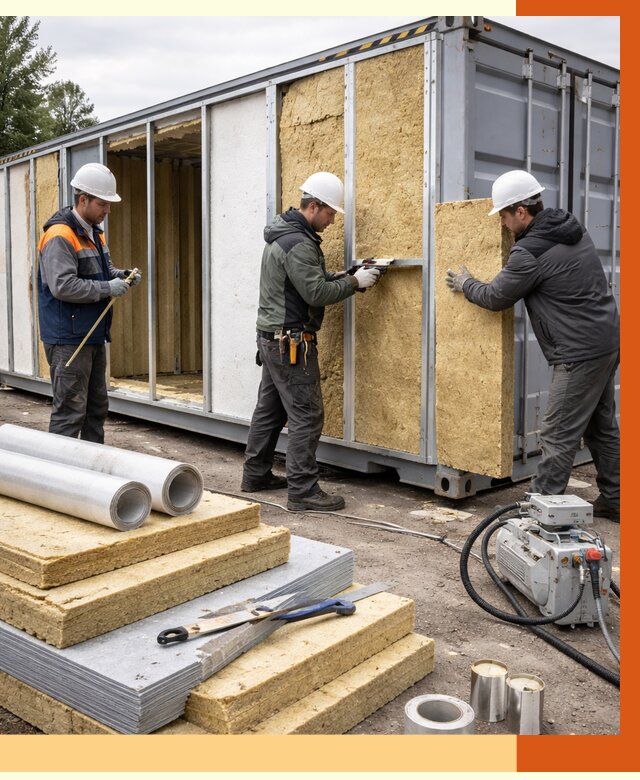 Утепление морского контейнера в Лобне от 3872 руб. под ключ | ТепломастерЛбн