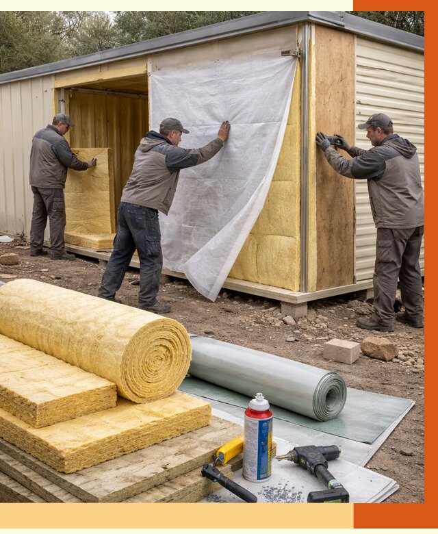 Утепление строительной бытовки в Лобне от 12908 руб. под ключ | ТепломастерЛбн