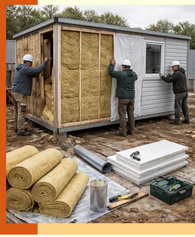 Утепление строительной бытовки под ключ в Лобне для любых условий