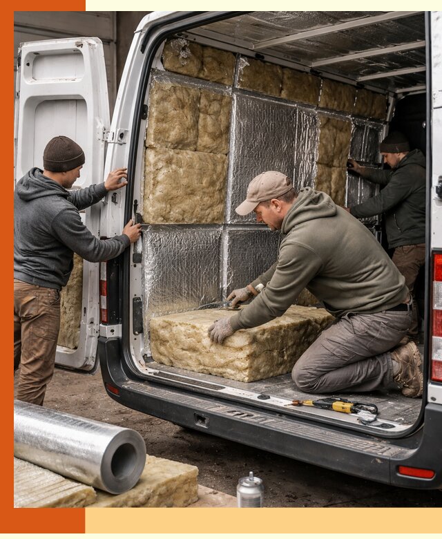 Утепление фургона в Лобне: профессиональная теплоизоляция и шумоизоляция