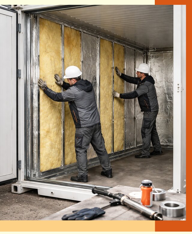 Утепление рефрижераторного контейнера в Лобне от 46467 руб./м² | ТепломастерЛбн