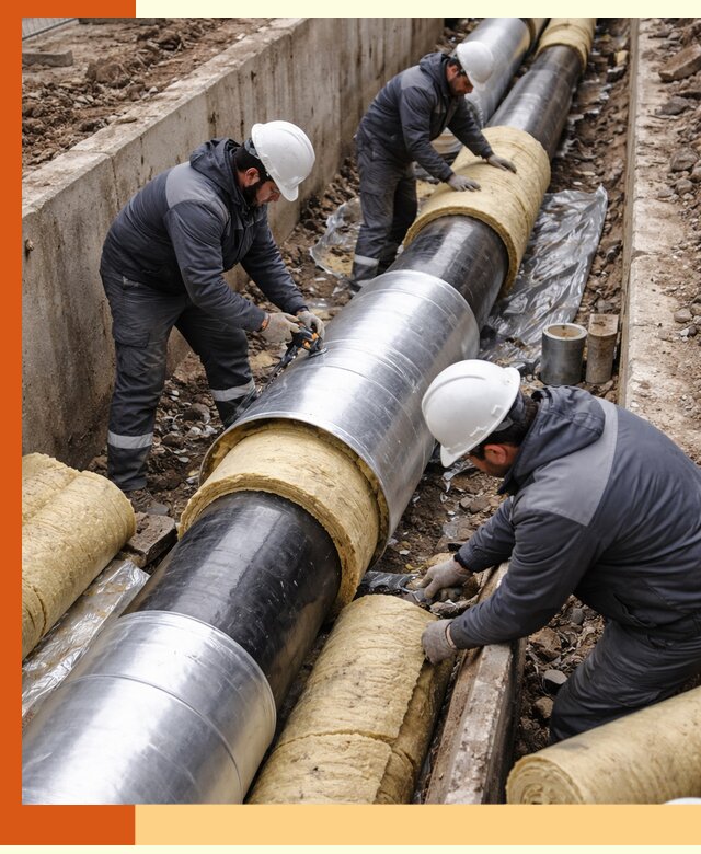 Утепление теплотрассы в Лобне: утеплительные работы и материалы