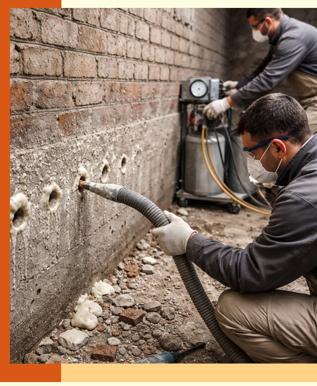 Заполнение колодцевой кладки ППУ в Лобне быстро и герметично