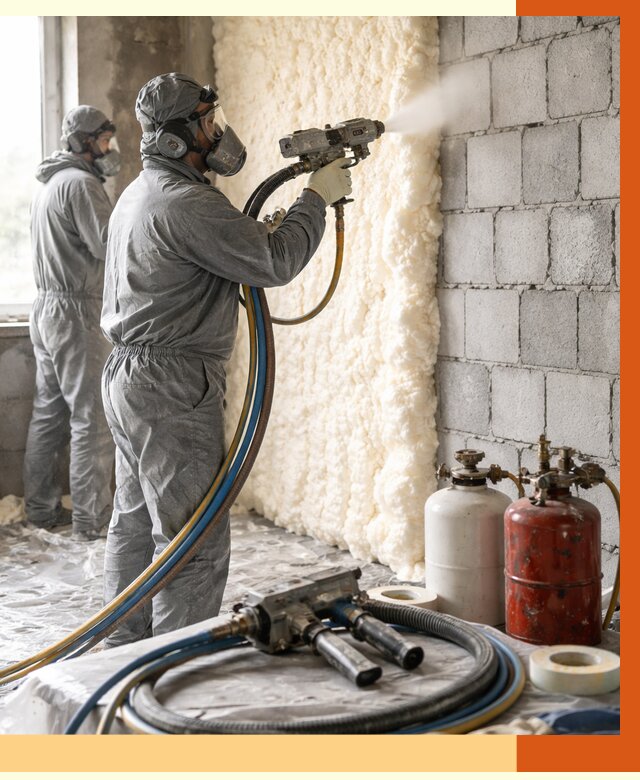 Утепление блочной стены ППУ в Лобне от 4389 руб./м² — ТепломастерЛбн