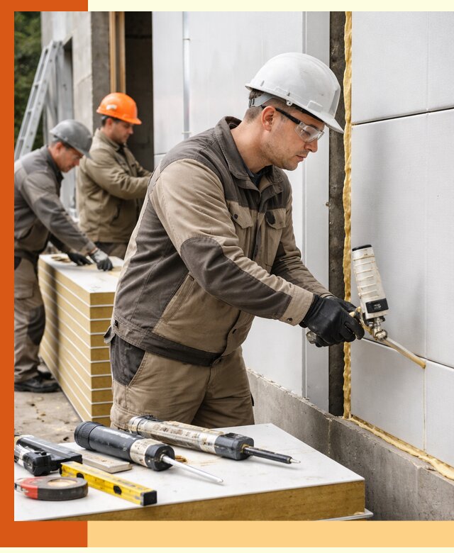 Утепление сэндвич-панелей пенополиуретаном в Лобне