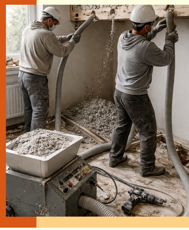 Заполнение пустот перекрытий пеной и наполнителями в Лобне