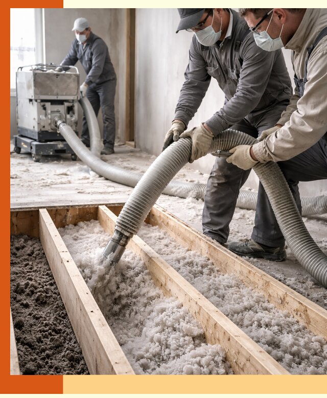 Заполнение полостей межэтажного перекрытия в Лобне эффективно и герметично