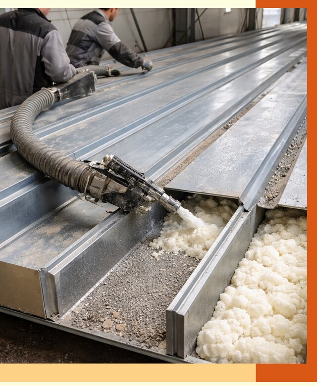 Заполнение пустот кровельных панелей в Лобне от 7435 руб. под ключ | ТепломастерЛбн