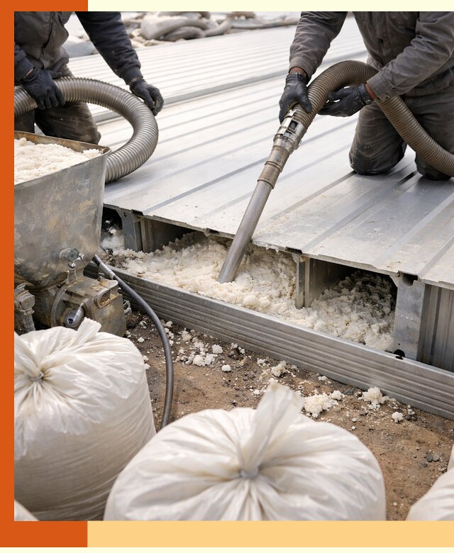 Заполнение пустот кровельных панелей пенными и мокрыми герметиками в Лобне